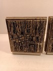 Vtg Pair Of Paul Evans Style Brutalist Mid Century Modern Bookends Matina Usa