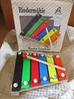 Heros Vintage Wooden Xylophone Glockenspiel Metal Keys Germany Toy Box 23808