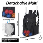 38l Pickleball Bag For 6  Paddles With Shoe Compartment Ball Holder