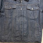 Vintage 90s Y2k Fubu Black Denim Full Zip Trucker Jacket Pleated Size Xl Rare