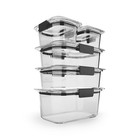 Brilliance Leak-proof Stain Resistant Clear Food Storage Containers 10 Piece Set