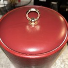 Georges Briard Vinyl Ice Bucket With  Cushion Lid  Vintage Mcm Retro