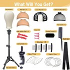 22 Inch Wig Head Mannequin Head For Wigs  Wig Stand With Head For Hair Styling P