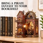 Isseve Pirate Castle Book Nook Kit  Dollhouse Booknook Kits Bookshelf Decor