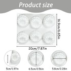 6-cavity Raspberry Silicone Molds For Mousse Cake  Large Fluted Design  White