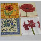 Vtg Floral Paper Napkins For Decoupage Crafting Diy Lot Of 15