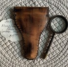 Antique Style Dolland London 5    Brass Magnifier With Leather Case Brand New