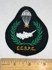 Vintage Cyprus Combined Service Parachute Club Patch Paratrooper C c s p c 