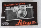 Vintage Leica 111 Camera Instruction Manuals