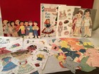 Vintage Paper Dolls Lot Cut And Uncut 100  Pieces Dolls Clothes 50s 60s