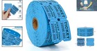 1000 Count Blue Double Stub Raffle Tickets - Ideal For Schools   Carnivals