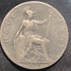 1899 Great Britain Half Penny Bronze Coin - Vg  very Good  Condition
