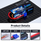 2x Zeee 2s Lipo Battery 7200mah 7 4v 120c Ec3 For Rc Car Truck Truggy Buggy Tank