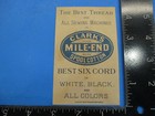 Antique Trade Card Clark s Mile-end Spool Cotton The Best Thread Six Cord  Tc7
