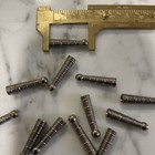 12 Vtg Antique Silver Plate Bolo Tie Ends  6 Pair