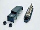 4 Way Terminal Junction Block Busbar 5 16  250 Amp 12v With Cover - Black