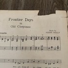 Frontier Days In Old Cheyenne 1929 Sheet Music Rodeo Western Wyoming