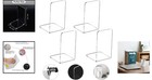 Durable Acrylic Bookends 4pcs - Elegant Solution For Organized Bookshelves