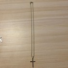 Gold Necklace Twist Chain With Cross Pendant