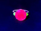 Sterling Uv Ruby And Uranium Glass Ring Red And Green 925 Silver