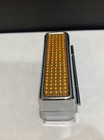Metal Jeweled Lipstick Case Holder Storage Box Mirror Purse Pocket Silver Orange
