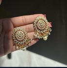 East Indian Ethnic Gold Tone Jewelry Set Necklace Earrings Maang Tikka