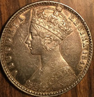 1849 Uk Gb Great Britain Silver Florin Two Shillings Coin