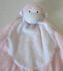 Angel Dear Pink White Monkey Security Blanket Lovey Plush Baby Toy