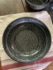 Matching Set Of 3  Antique Granite Ware 1930s Mixing Bowls 9 8  And 6   