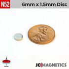6mm X 1 5mm N52 Super Strong Disc Rare Earth Neodymium Magnet 6x1 5mm