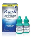 Refresh Optive Advanced Lubricant Eye Drops  Dry Eye Relief  0 33 Fl Oz  2 Pack 
