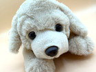 Fao Schwarz Plush 18  Puppy Dog Light Brown Stuffed Animal Floppy Ears Lying