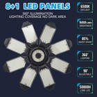 12000000lm Led Garage Light Super Bright Work Shop Ceiling Light Deformable Bulb