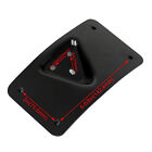Black Curved Laydown License Plate Mount Bracket For Harley Dyna Fxd Sportster