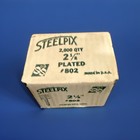 Vintage Steelpix  802 2-1 8    Plated Fluted Masonry Nails 2 000 Ct Usa Nos