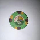 Holiday Casino  25 Green Casino Chip W  Yellow   Purple Inserts Houston