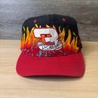 Vintage Dale Earnhardt Hat Snap Back Black Flames Embroidered Nascar Chase