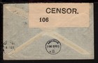Uk Great Britain 1942 Censor Cover Bearing Kgvi 2  d Perfin Stamp To Usa  l375 