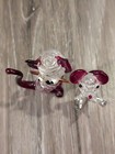 Vintage Cat   Mouse Spun Glass Art Hand Blown Glass Figurines Cat 3    Mouse 2 