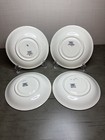 Set Of 4 Saucers - Trentham Red By Wedgwood Edme  Red   Navy Blocks  Flower Urn