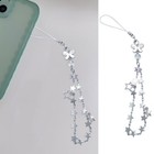 Female Cute Beaded Phone Shell Pendant Accessories Package Decoration Keychain
