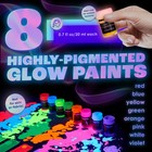 Glow In The Dark   Luminescent   Phosphorescent   Self-luminous Paint - Set Of 8