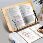 Book Stand Large Cookbook Holder Reading Easel Adjustable Height  Foldable