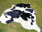 Big   New   Black   White Cowhide Rug Natural Cowhides Cow Hide Skin 6x6 Feet Bs