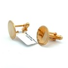 Gold Plated Mens Round Cuff Links