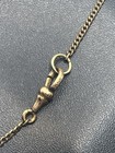 Albert Dog Clip Signed Pocket Watch Chain Necklace Gold Tone Victorian Vintage