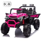 24v 400w Electric Ride On Utv Car Toys Power Wheels For Kids 3-5 W  Remote  Pink