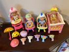 Fisher-price Snap N Style  Baby Lot 4 Dolls  Tub Crib Highchair Clothes  27 P