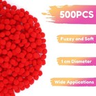 500pcs Red Pom Poms 1cm Small Pom Poms Balls Kids Diy Art Crafts Projects