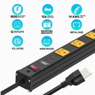 12-outlet Heavy Duty Surge Protector Power Strip Bar 1800 Joules 15a Circuit 6ft
